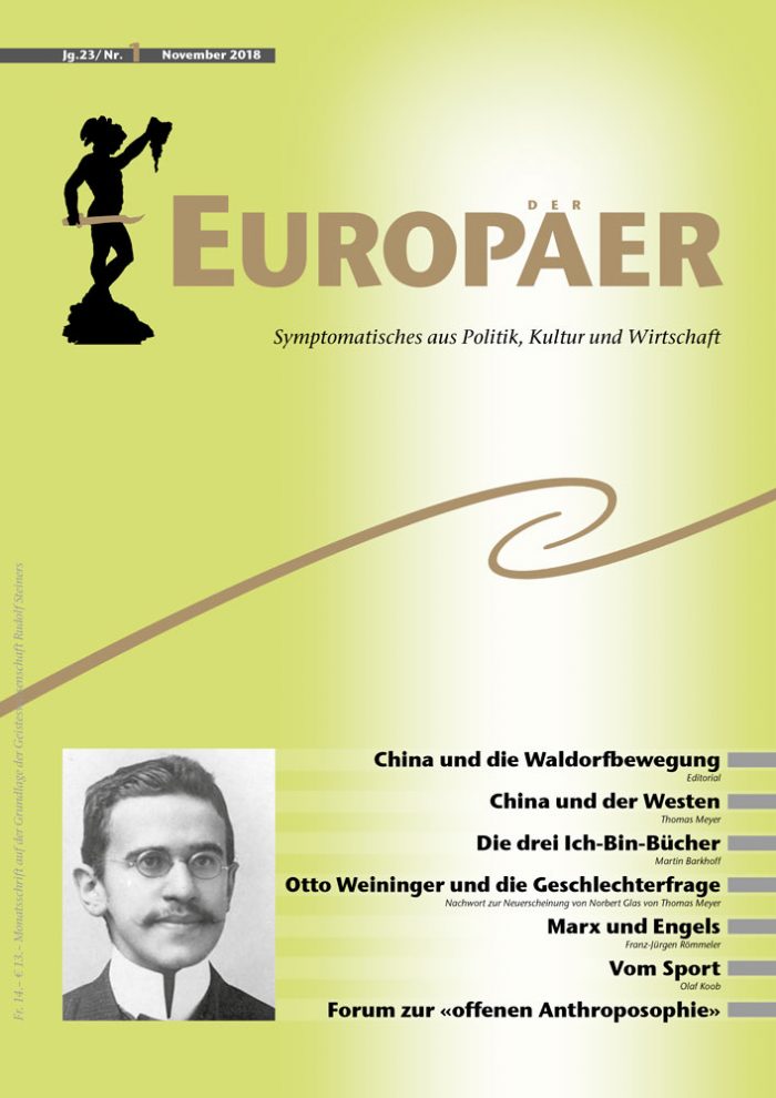 Europäer November 2018 (Jg 23 / Nr. 1)